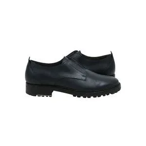 Lanvin Men\'s Navy Blue Black Leather Work Derby Slip On Oxford Shoes L10 US 11 Black Lanvin Signature Leather Oxford Shoes | Lanvin main image 3
